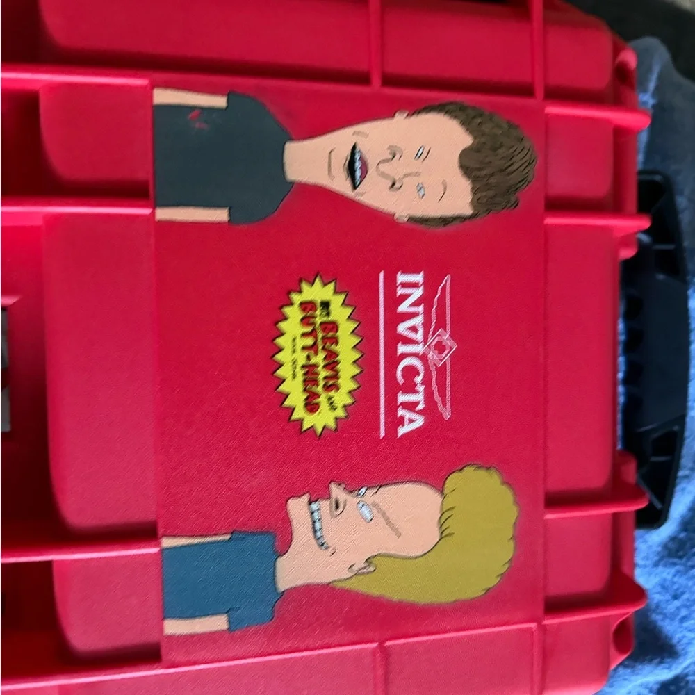 Invicta Red Smartwatch Case with Cartoon Design